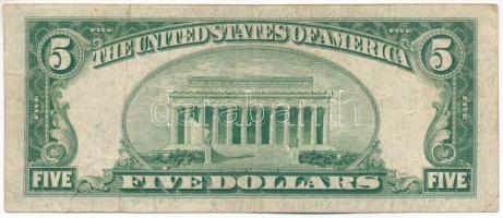 Amerikai Egyesült Államok 1953. 5$ piros pecsét, "Ivy Baker Priest - George Magoffin Humphrey&q...