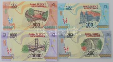 Madagaszkár DN (2017) 100A-1000A (4xklf) T:UNC
Madagascar ND (2017) 100 Ariary - 1000 Ariary (4xdif...