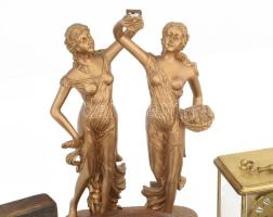 Vegyes óra és óra alkatrész tétel, közte MOM asztali órák, Schmeckenbecher forgóingás óra, vegyes ál...