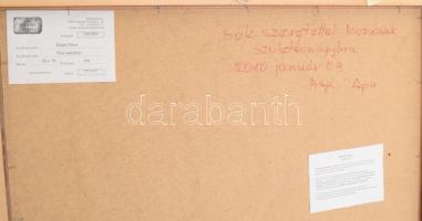 Keleti Péter (1955-): Őszi napsütés. Olaj, farost, jelezve jobbra lent, hátoldalán címkén feliratozo...