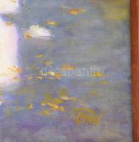 Oszter Dezső (1955-): Árnyas járda. Olaj, farost, jelzett, hátoldalán autográf felirattal. 60x40 cm....