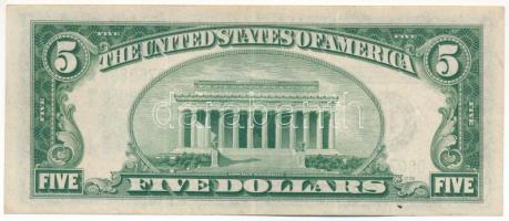 Amerikai Egyesült Államok 1946-1949 (1934C) 5$ "Federal Reserve Note" zöld pecsét "Wi...