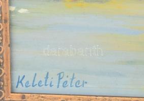 Keleti Péter (1955-): Bassanoi részlet. Olaj, farost, jelezve balra lent, hátoldalán címkén felirato...