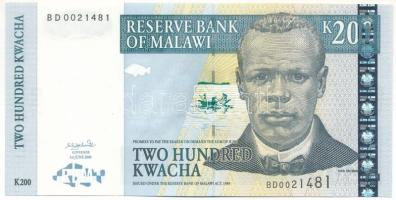 Malawi 2004. 200K T:UNC Malawi 2004. 200 Kwacha C:UNC Krause P#55