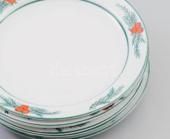 Iparművészeti Vállalat karácsonyi süteményes készlet, jelzett, d: 19-26 cm