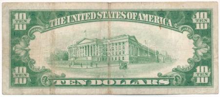 Amerikai Egyesült Államok 1934. 10$ "Silver Certificate Note" kék pecsét "William Ale...