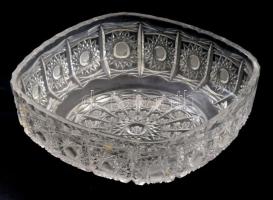 Ólomkristály kínáló, 21x21 cm