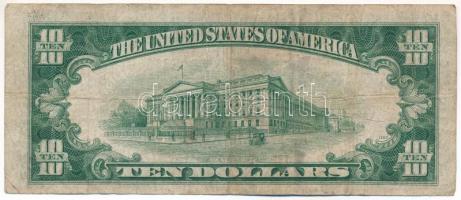 Amerikai Egyesült Államok 1946-1949 (1934C) 10$ "Federal Reserve Note" zöld pecsét "W...
