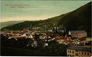 Trencsénteplic, Trencianske Teplice; látkép. Wertheim Zsigmond kiadása / Panorama / general view (EK)