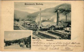 1904 Nadrág, Nadrag, Steinacker; Eisenwerk Nadrág, Walzhütte, Heizhaus / vasgyár, hengermű telep, kazánház, iparvasút / ironworks, iron factory, rolling mill plant, boiler room, industrial railway (EK)