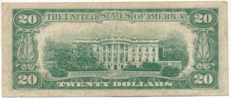 Amerikai Egyesült Államok 1961-1962 (1950C) 20$ "Federal Reserve Note" zöld pecsét "E...