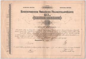 Budapest 1917. "Kisbirtokosok Országos Földhitelintézete" 4 1/2%-os záloglevele 200K-ról, ...