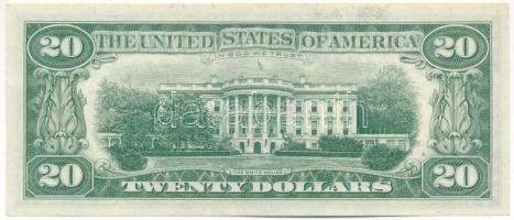 Amerikai Egyesült Államok 1963-1965 (1963) 20$ "Federal Reserve Note" zöld pecsét "Ka...