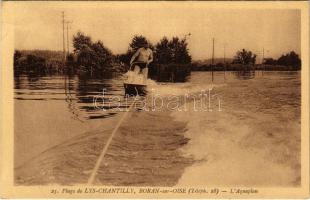 Boran-sur-Oise, Plage de Lys-Chantilly, L'Aquaplan / aquaplaning, water sport (EB)