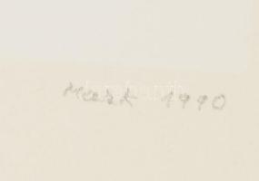 Mark (Márkus), Anna (1928-): Geometrikus kompozíció, 1990. Szitanyomat, papír, jelzett, számozott (8...