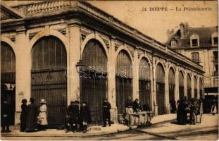 Dieppe, La Poissonnerie / the fishmonger, fish market (small tear)