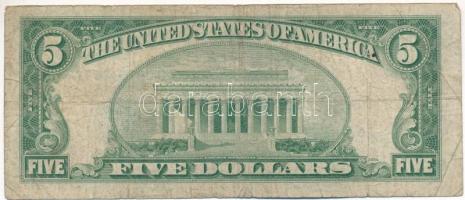 Amerikai Egyesült Államok 1953A 5$ "Silver Certificate - kisméretű" kék pecsét "Ivy B...