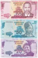 Malawi 2012. 20K-100K (3xklf) T:UNC Malawi 2012. 20 Kwacha - 100 Kwacha (3xdiff) C:UNC