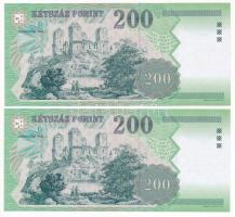 2003. 200Ft (2x) sorszámkövetők "FC 1851236 - FC 1851237" T:UNC