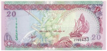 Maldív-szigetek 2000. 20R T:AU
Maldives 2000. 20 Rufiyaa C:AU
Krause P#20b