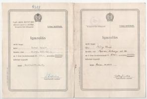 1949-1955. 15db "Tervkölcsön" és "Békekölcsön" jegyzési igazolás T:AU-F