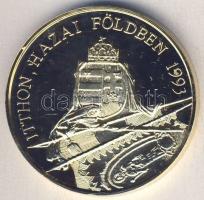 1993. "Horthy Miklós újratemetése" aranyozott ffém emlékérem T:PP Csak 3000db! Tanúsítvánn...