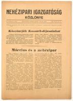 1949 Nehézipari Igazgatóság közlönye. Felelős szerkesztő: Dr. Herczeg István, 10p