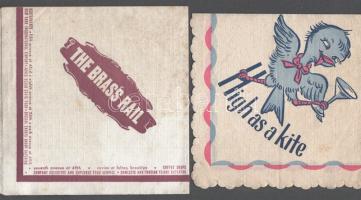 cca 1960-1970. 4 db angol nyelvű vendéglátó reklámos szalvéta: Haig Scotch Whisky -- Rickey's (...