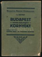 Budapest Duna-balparti környéke. Szerk.: Barcza Imre és Thirring Gusztáv. Dr. Thirring: Részletes Magyar Utikalauzok I. Budapest és környéke. 3. köt. Bp., 1923, Turistaság és Alpinizmus, 2 sztl. lev.+ 204+II p.+2 (térképek, az egyik kihajtható) t. Kiadói papírkötés, kissé sérült, egy térkép hiányzik.