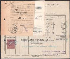 cca 1934-1938, László Ignácz festék, lakk, kence, olaj és vegyitermékek nagykereskedés 7 darab száml...