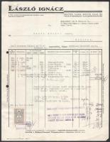 cca 1934-1938, László Ignácz festék, lakk, kence, olaj és vegyitermékek nagykereskedés 7 darab száml...