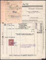 cca 1934-1938, László Ignácz festék, lakk, kence, olaj és vegyitermékek nagykereskedés 7 darab száml...