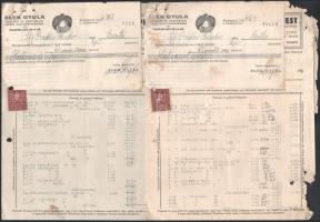 cca 1930 Elek Gyula vasáruk és háztartási cikkek nagykereskedése 4 darab fejléces számlája csatolmán...