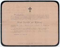1884-1890, Nawratil család 3 prominens tagjának halotti értesítóje