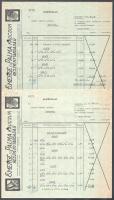 cca 1940, Emergé és Palma Kaucsuk Részvénytársaság és Emergé Kerékpár 8 darab fejléces számlája és s...