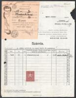 1932 Meister Izidor Szappangyár 2 darab fejléces számlája, kis égésnyommal, csatolmánnyal
