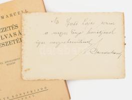 Benedek Marcell: Bevezetés az olvasás művészetébe. Bp., é.n. Dante. Kiadói papírkötésben, Hozzá a sz...