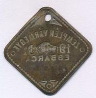 1931. "Zemplén vármegye" bronz ebadójegy / kutyabárca, "2170" sorszámmal (35x35m...