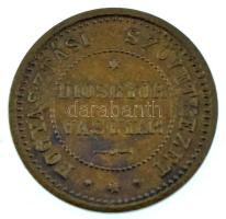 DN "Diósgyőri Fogyasztási Szövetkezet - Diósgyőr Vasgyár / 10 Vendéglő" Cu bárca, ellenjeg...