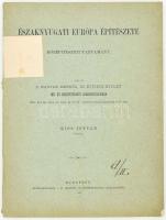 Kiss István: Északnyugati Európa építészete. Képzőművészeti tanulmány. Bp., 1885., Magyar Mérnök és Építész-Egylet, 98 p. Különlenyomat. Kiadói papírkötés, az elülső borítón kivágással, a gerincen apró szakadással.