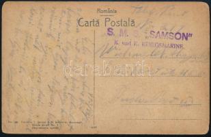 1918 Tábori posta képeslap "S.M.S. SAMSON / K. und K. KRIEGSMARINE"