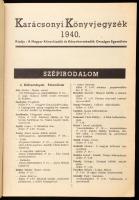 1940-1943, 4 darab őszi, tavaszi, karácsonyi tematikus könyvjegyzék, sérült papírkötésben
