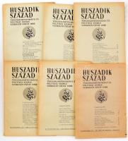 1948 Huszadik Század társadalomtudományi és politikai folyóirat 36. évfolyam 1.-6. száma. Szerk.: Csécsy Imre. Borítón 1-1 szakadással.