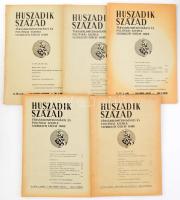 1949 Huszadik Század társadalomtudományi és politikai folyóirat 37. évfolyam 1.-5. száma. Szerk.: Csécsy Imre. Borítón 1-1 szakadással.