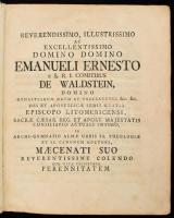 P. Gelasius Dobner: Monumenta historica Boemiae nusquam antehac edita, ... Tomus I. Pragae, 1764, Jo...
