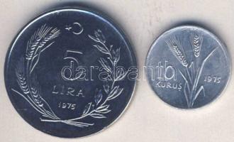 Törökország 1975. 10k T:2 + 1975. 5L T:1
