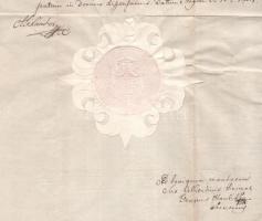 1824 Rudnay Sándor (1760-1831) esztergomi érsek által aláírt levél