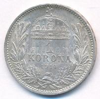 1914KB 1K Ag "Ferenc József" T:XF patina Adamo K5.1