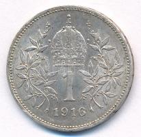 Ausztria 1916. 1K Ag "Ferenc József" T:XF,VF ph. Austria 1916. 1 Corona Ag "Franz Jos...