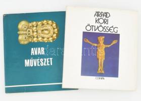 Erdélyi István: Avar művészet. Bp., 1966, Corvina. Gazdag képanyaggal illusztrált. Kiadói egészvászon kötés, kiadói papír védőborítóban. + Kovács Éva: Árpád-kori ötvösség. Bp., 1974, Corvina. Gazdag képanyaggal illusztrált. Kiadói egészvászon kötés, kiadói papír védőborítóban.